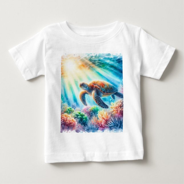 under the ocean sea turtle baby T-Shirt (Front)