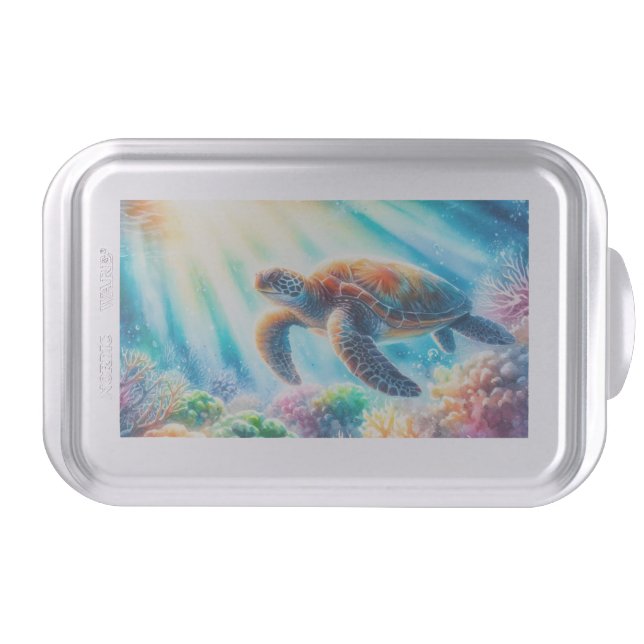 Under the ocean sea turtle cake pan (Front)