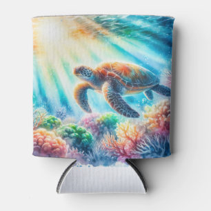 Under the ocean sea turtle can cooler