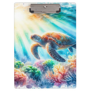 Under the ocean sea turtle clipboard