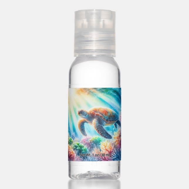 Under the ocean sea turtle hand sanitizer (Front)