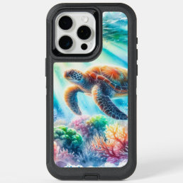 Under the ocean sea turtle iPhone 15 pro max case