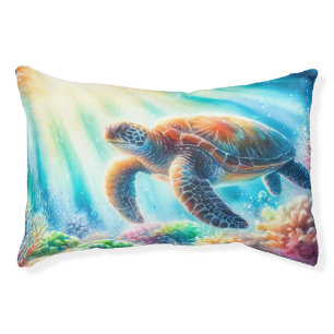 Under the ocean sea turtle pet bed