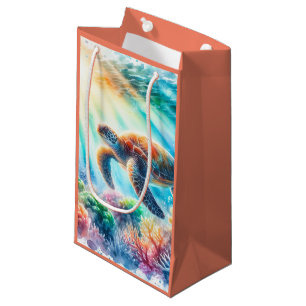 Under the ocean sea turtle small gift bag
