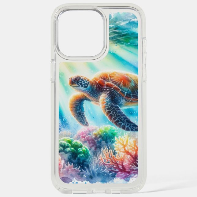 Under the ocean sea turtle speck iPhone case (Front)