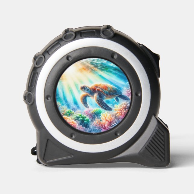 Under the ocean sea turtle tape measure (Front)