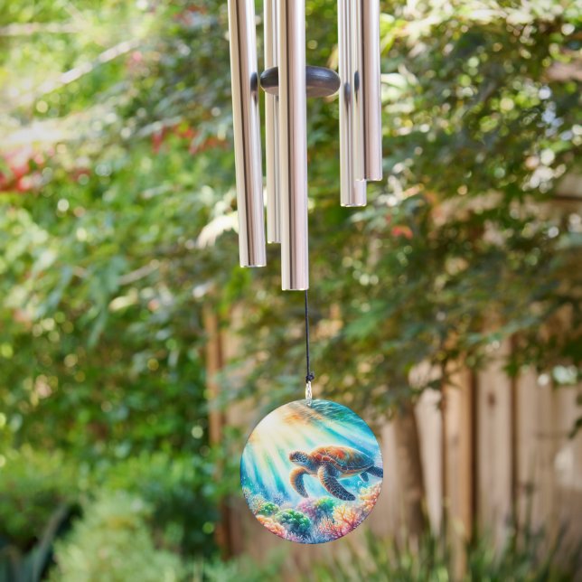 Under the ocean sea turtle wind chime  (Backyard)
