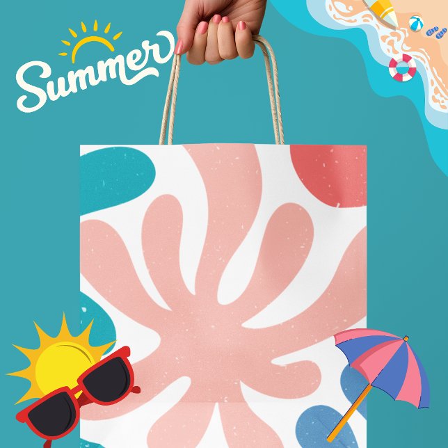 Under the Palms summer theme Medium Gift Bag (Under the Palms summer theme Medium Gift Bag)