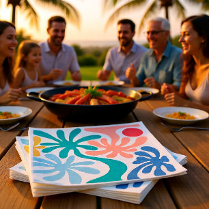 Under the Palms Tropical Family Gatherings Napkins