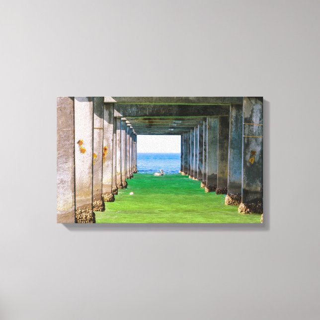 Under the pier canvas print (Front)