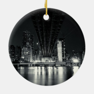 Under the QueensBoro Bridge - NYC Ceramic Ornament