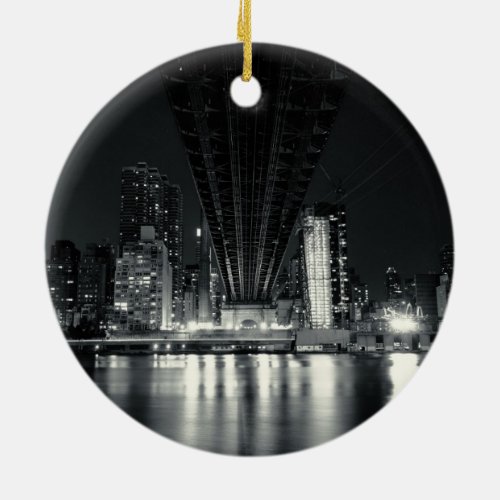 Under the QueensBoro Bridge _ NYC Ceramic Ornament