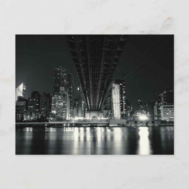 Under the QueensBoro Bridge - NYC Postcard (Front)