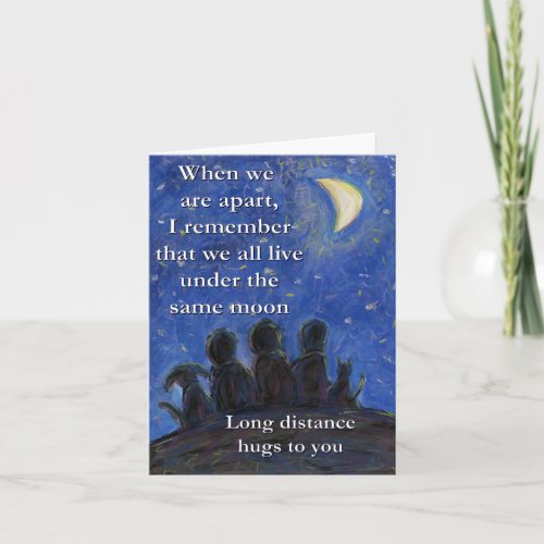 Under the Same Moon Art Greeting Card