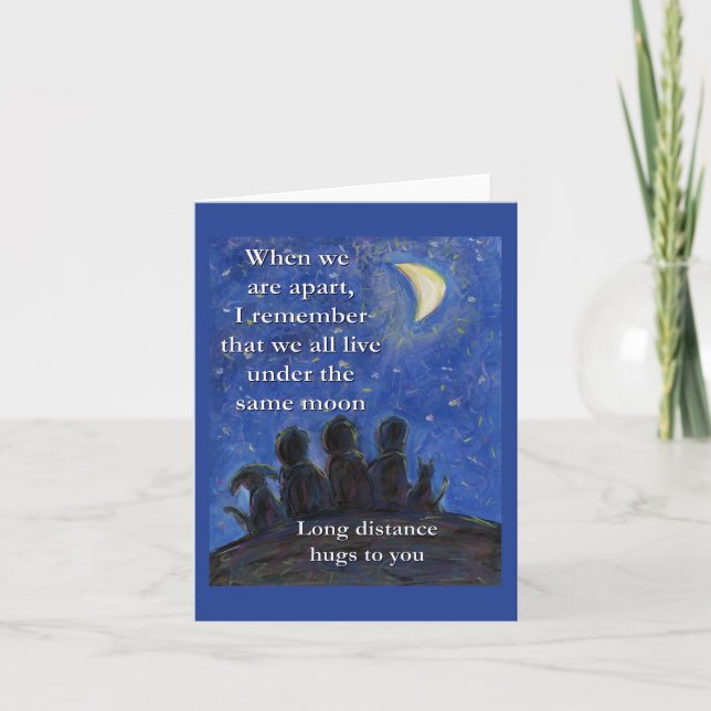Under the Same Moon Art Greeting Cards (Front)