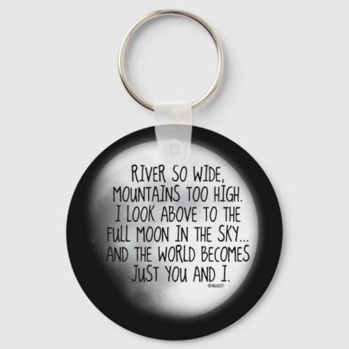 Under The Same Moon Poem Keychain