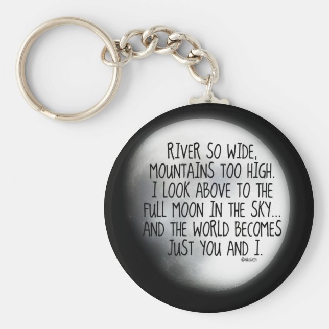 Under The Same Moon Poem Keychain (Front)