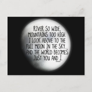 Under The Same Moon Poem Postcard