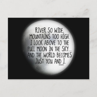 Under The Same Moon Poem Postcard