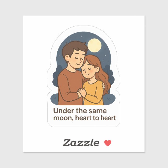 Under The Same Moon Romantic Sticker (Sheet)