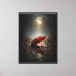 Under the Same Umbrella - Romantic Canvas Art