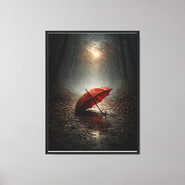 Under the Same Umbrella - Romantic Canvas Art (Front)