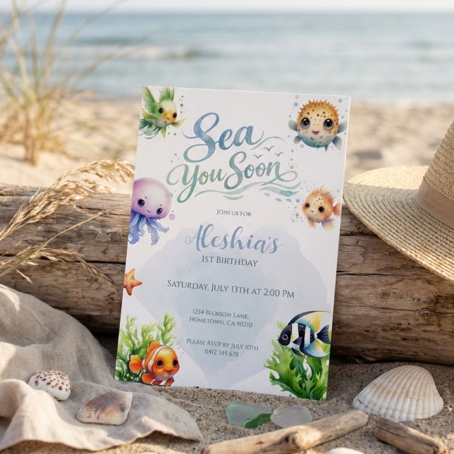 Under the Sea 1st Birthday Invitation (Creator Uploaded)