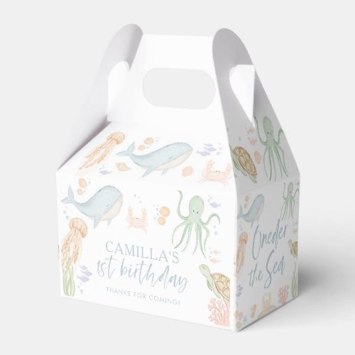 Under the Sea 1st Birthday Oneder the Sea Gable Favor Boxes