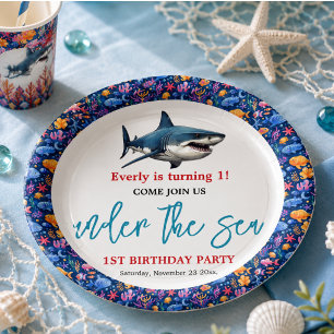 Under the Sea 1st Birthday Party Paper Plates
