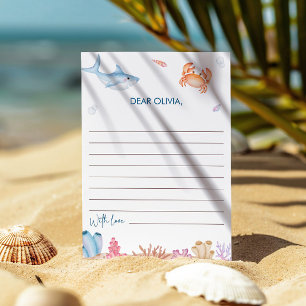 Under The Sea 1st Birthday Time Capsule Notecard