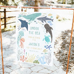 Under The Sea 1st Birthday Welcome Poster<br><div class="desc">Under the sea kids birthday welcome sign.</div>