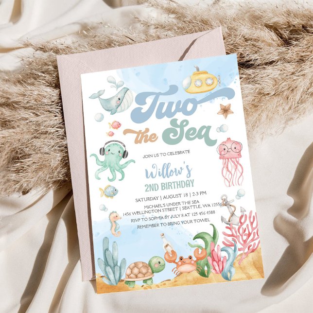 Under the Sea 2nd Birthday Invitation (Creator Uploaded)