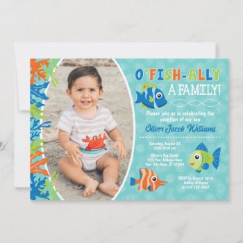 Under The Sea Adoption Party Invitation by PuggyPrints at Zazzle