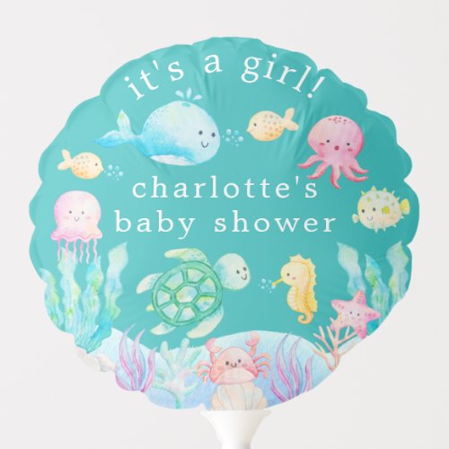 Under The Sea Adventure Baby Shower Balloon