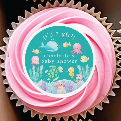 Under The Sea Adventure Baby Shower Edible Frosting Rounds