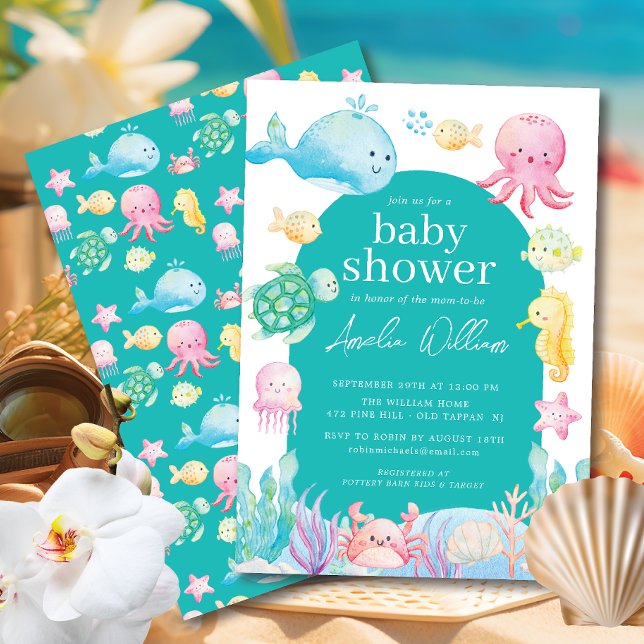 Under The Sea Adventure Baby Shower Invitation (Creator Uploaded)