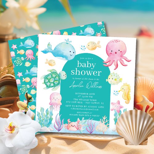 Under The Sea Adventure Baby Shower Invitation