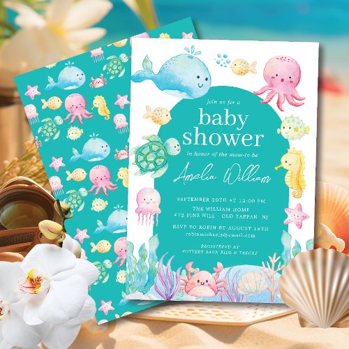 Under The Sea Adventure Baby Shower Invitation