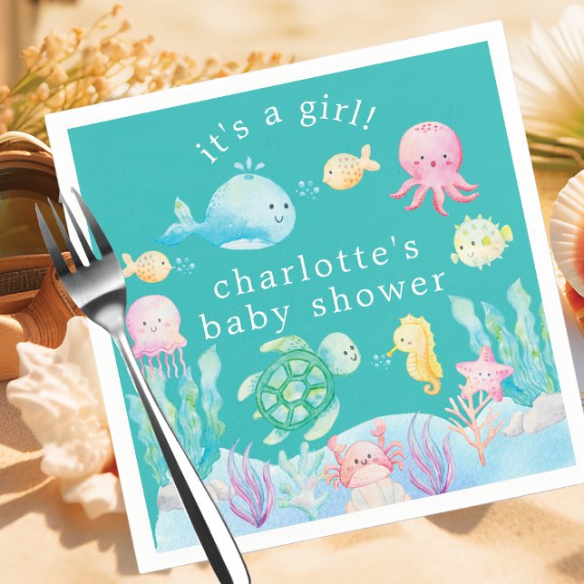 Under The Sea Adventure Baby Shower Napkins (Creator Uploaded)