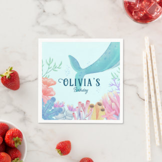 Under the sea and mermaid  napkins