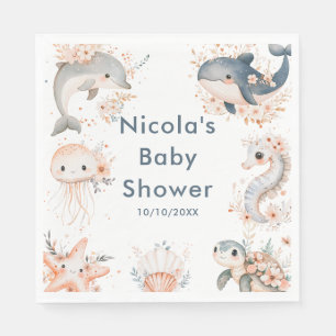 Under The Sea Animals Baby Shower Napkins