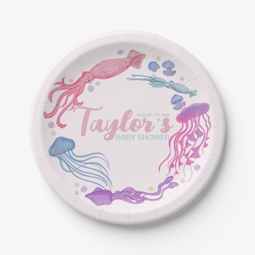 Under The Sea Animals Baby Shower Paper Plates