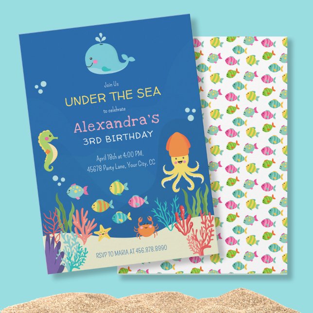 Under the Sea animals birthday Invitation (Creator Uploaded)