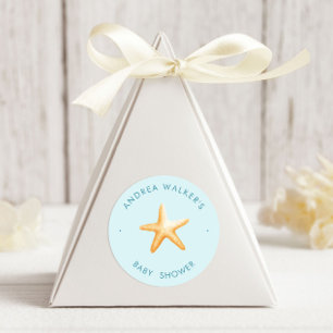 Under The Sea Animals Colorful Baby Shower  Classic Round Sticker