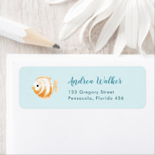 Under The Sea Animals Colorful Baby Shower Label