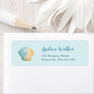 Under The Sea Animals Colorful Baby Shower Label