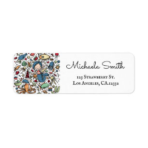 Under The Sea Animals Mermaid Return Address Label