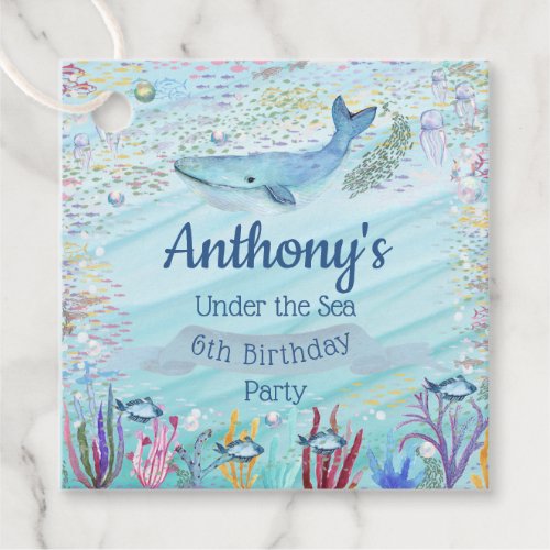 Under The Sea Any Age Birthday Favor Tags