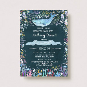 Under The Sea Any Age Birthday Invitations
