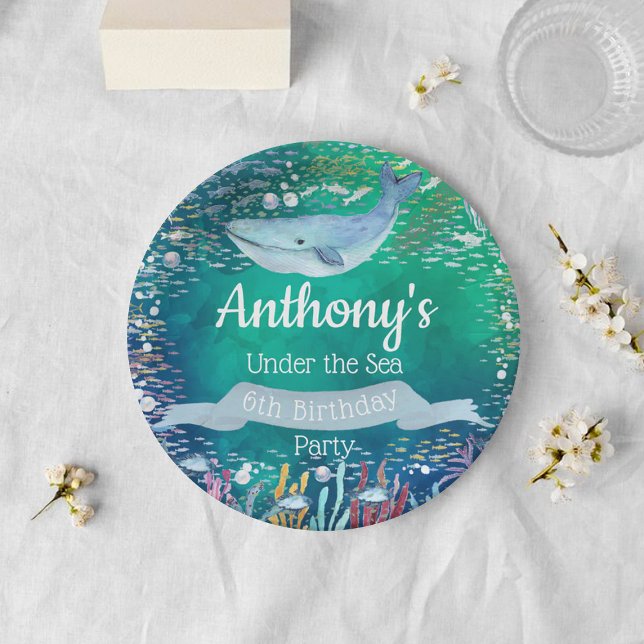 Under The Sea Any Age Birthday Paper Plates (Creator Uploaded)